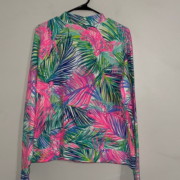 Lilly Pulitzer UPF 50+ Joleen Bomber zip-up jacket in the Scarlet Macaw print XL - Picture 5 of 8